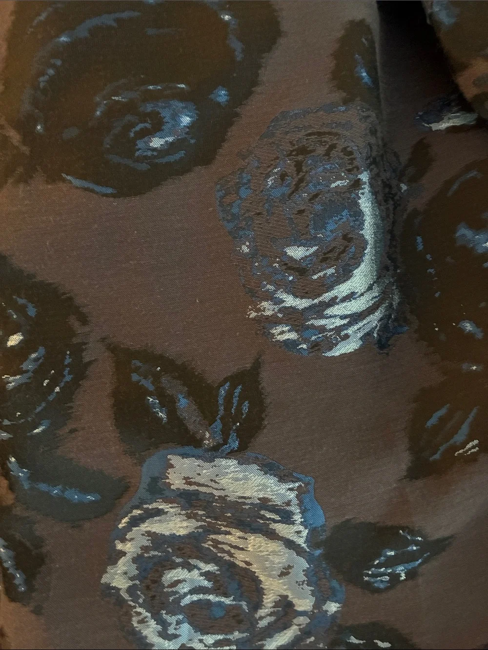 Muse Floral Jacquard Charcoal Grey/Blue/Black Dress - Picture 14 of 14